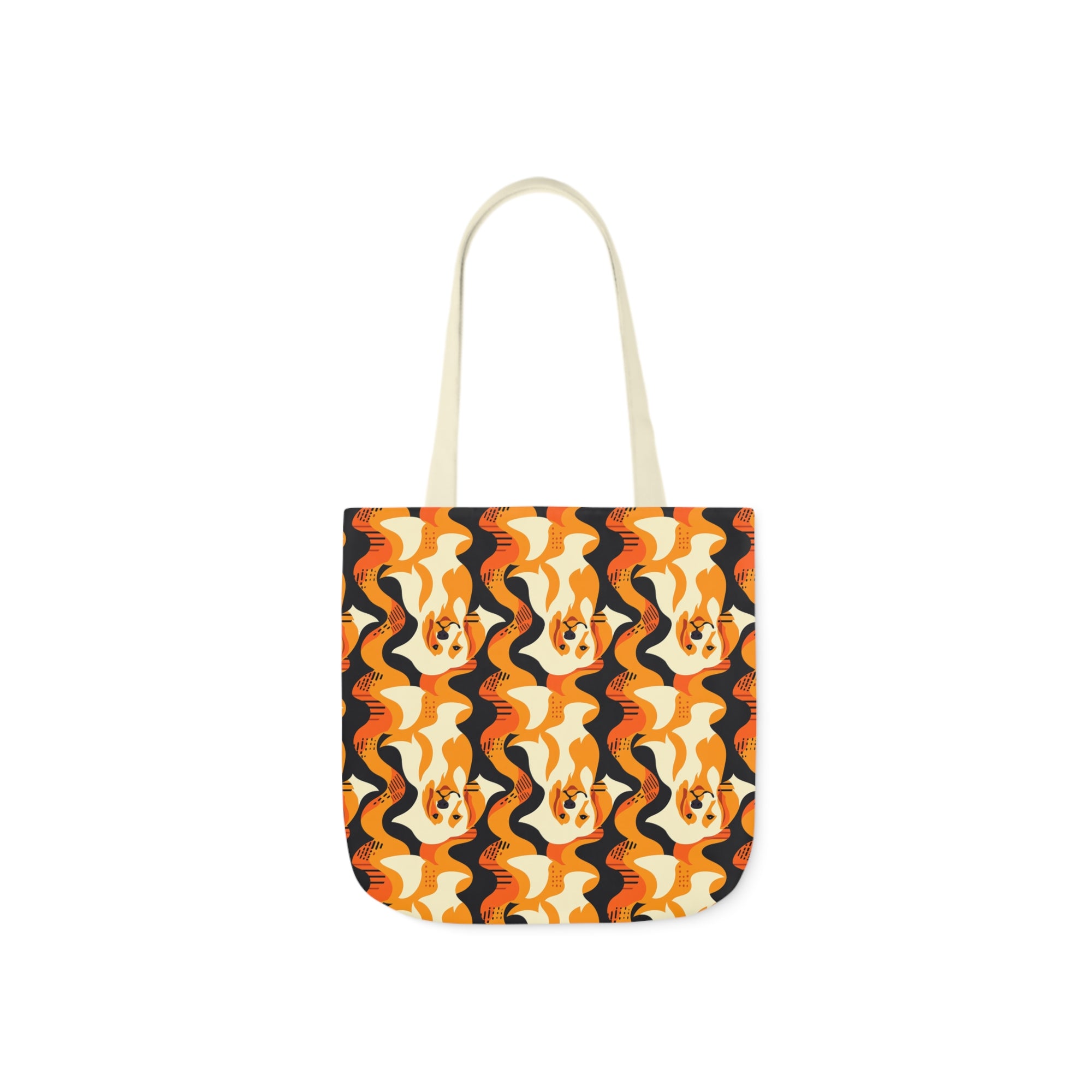 Golden Woof Abstract Glamour Canvas Tote Bag