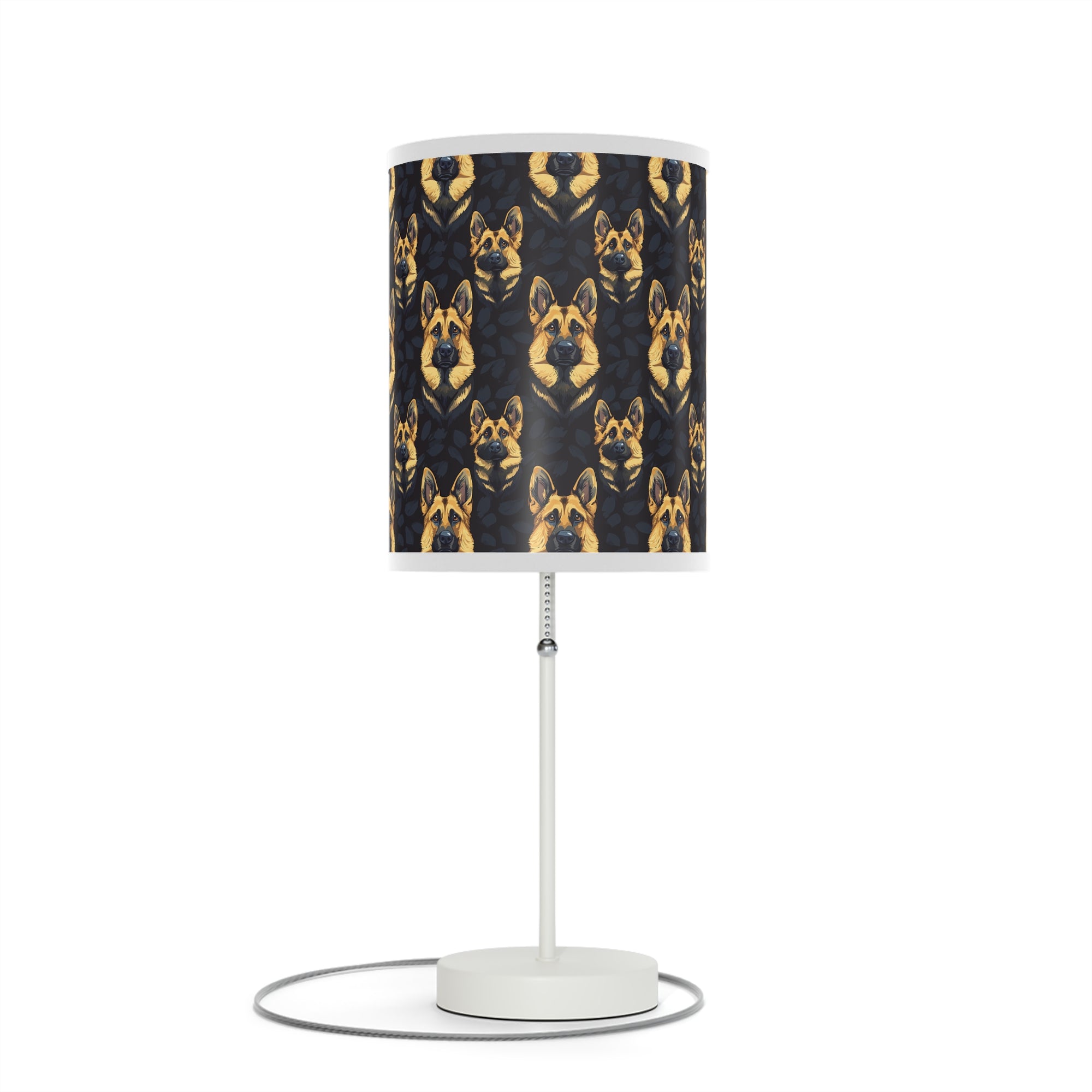 Majestic Hound Couture: German Shepherd LuxeBlend Lamp on a Stand