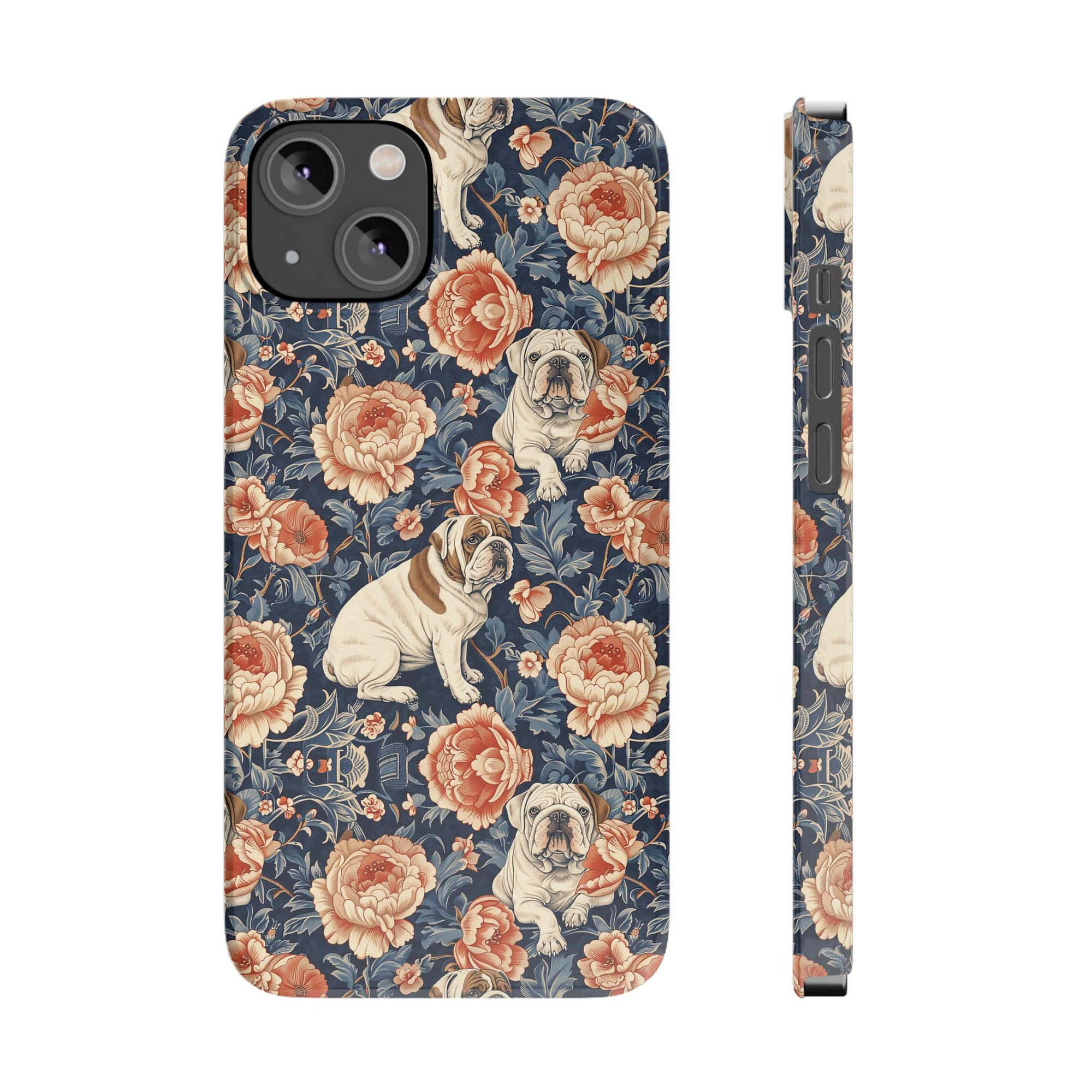 Blooming Bulldog Beauty Slim Phone Cases