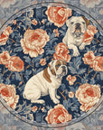 Blooming Bulldog Beauty Ceramic Coaster