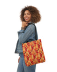 Golden Glamour Paws Canvas Tote Bag