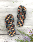 Pawsome Rottweiler Royalty Plaid Flip Flops