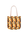 Golden Woof Abstract Glamour Canvas Tote Bag