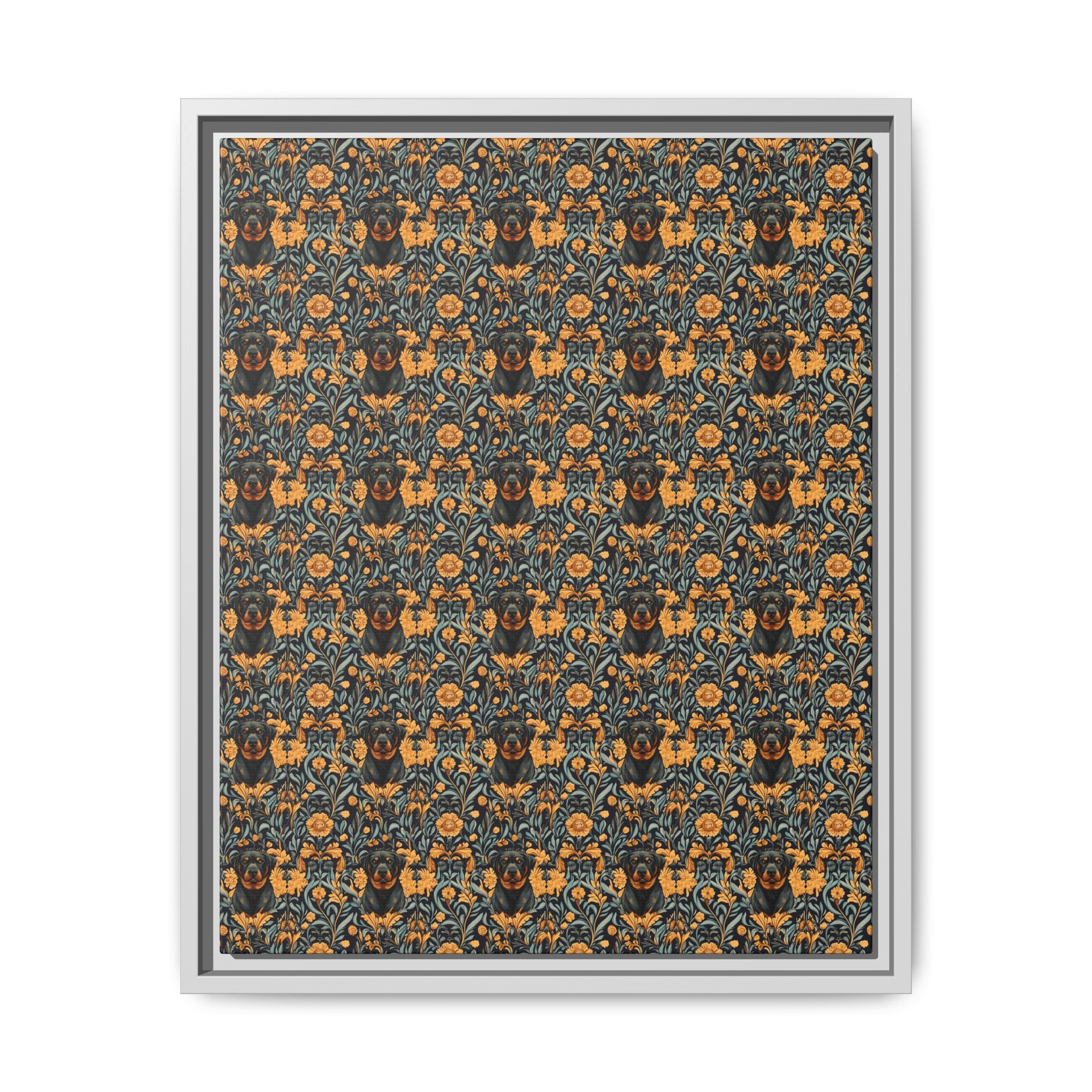 Ruffle Rottie Glamourific Matte Canvas, Framed