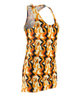 Golden Woof Abstract Glamour Women's Racerback Dress