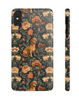 Dazzling Dachsund Blossoms & Foliage Slim Phone Cases