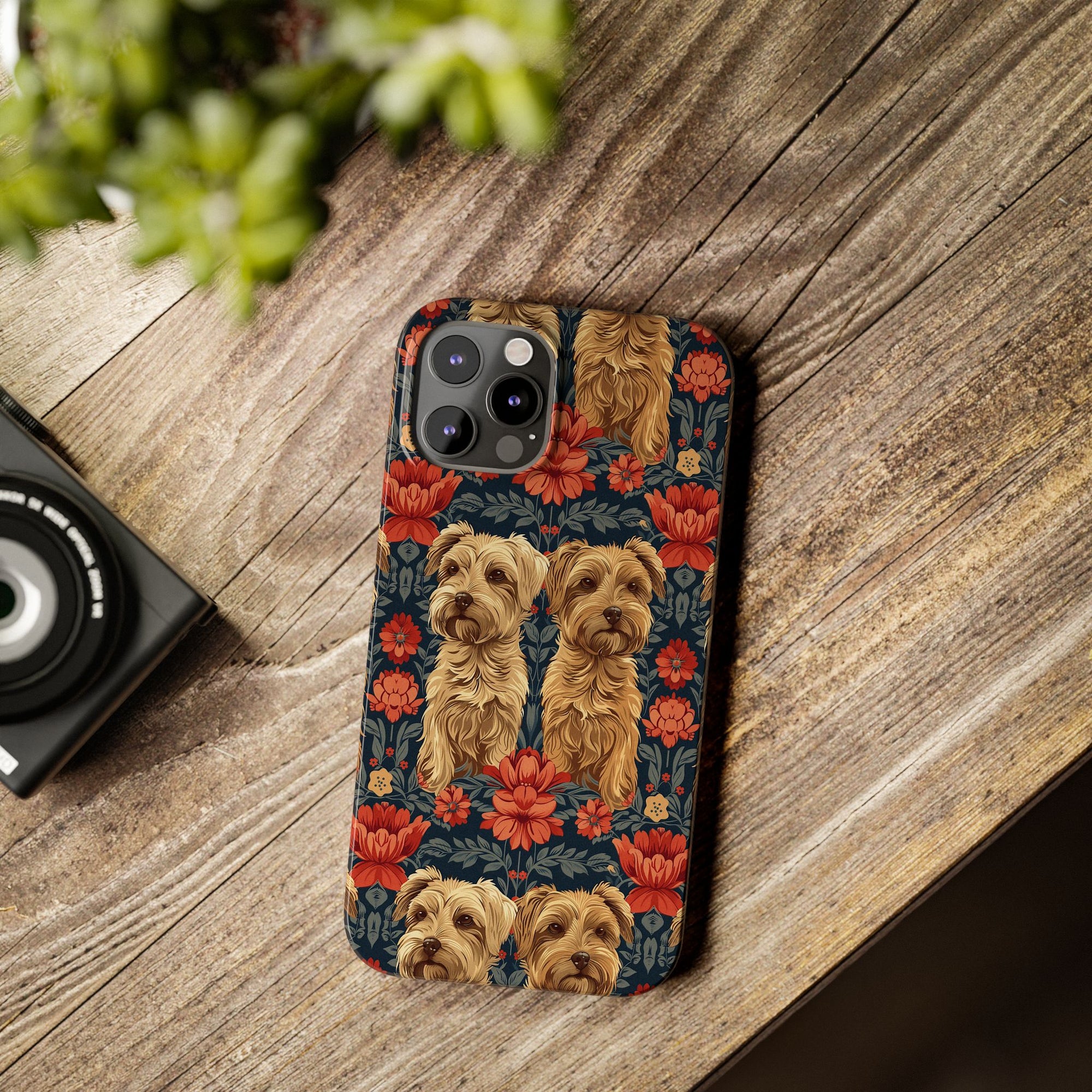 Yorkie Charm Twins Slim Phone Cases