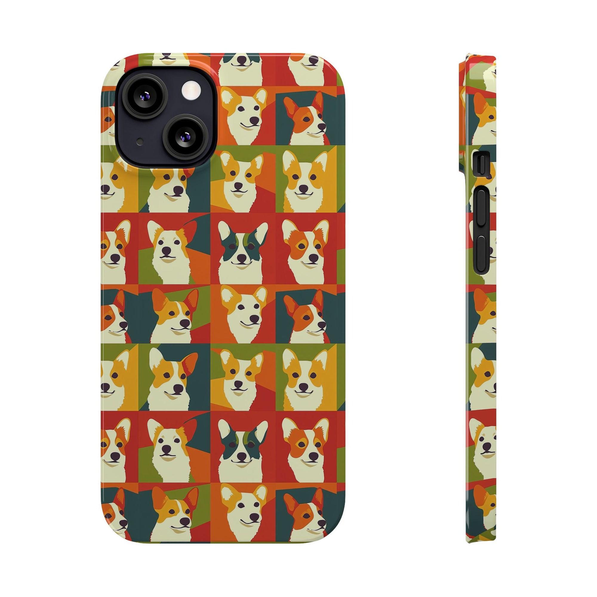 Corgi Chic Popart Pup Slim Phone Cases