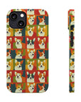 Corgi Chic Popart Pup Slim Phone Cases