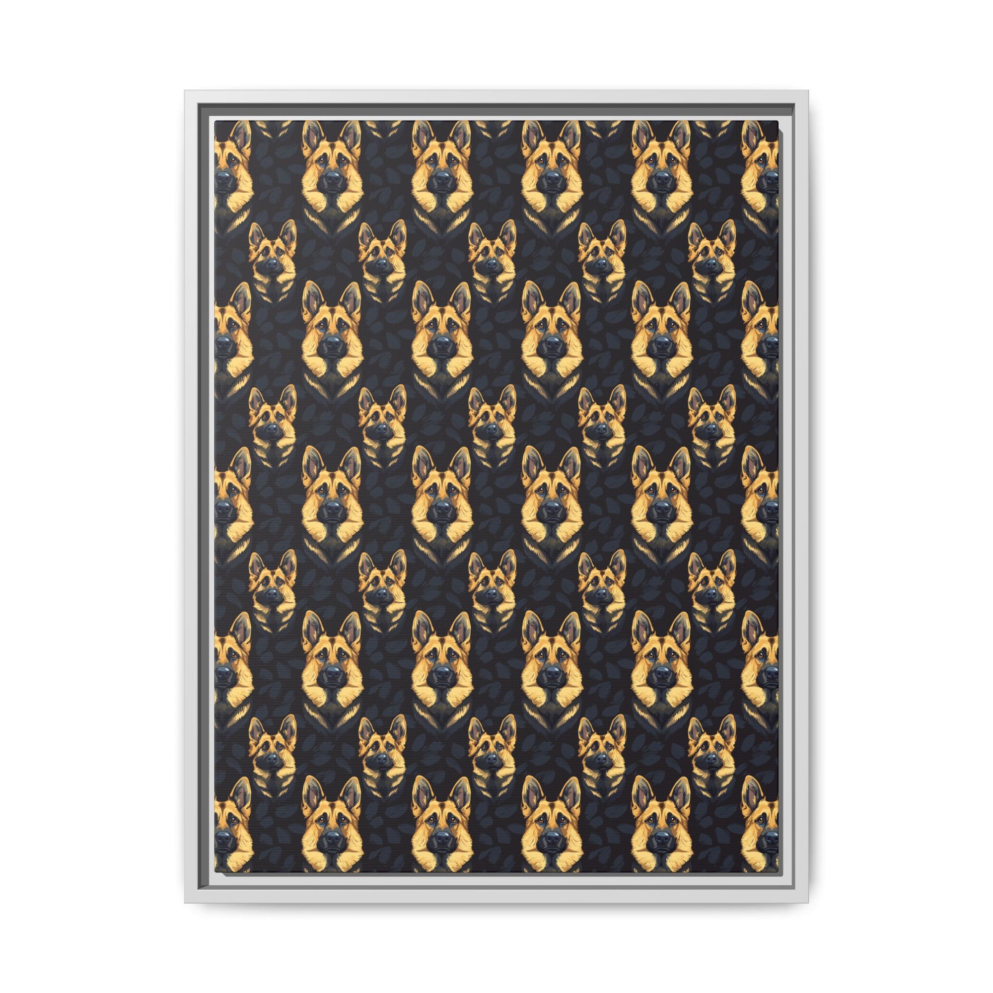 Majestic Hound Couture: German Shepherd LuxeBlend Matte Canvas, Framed