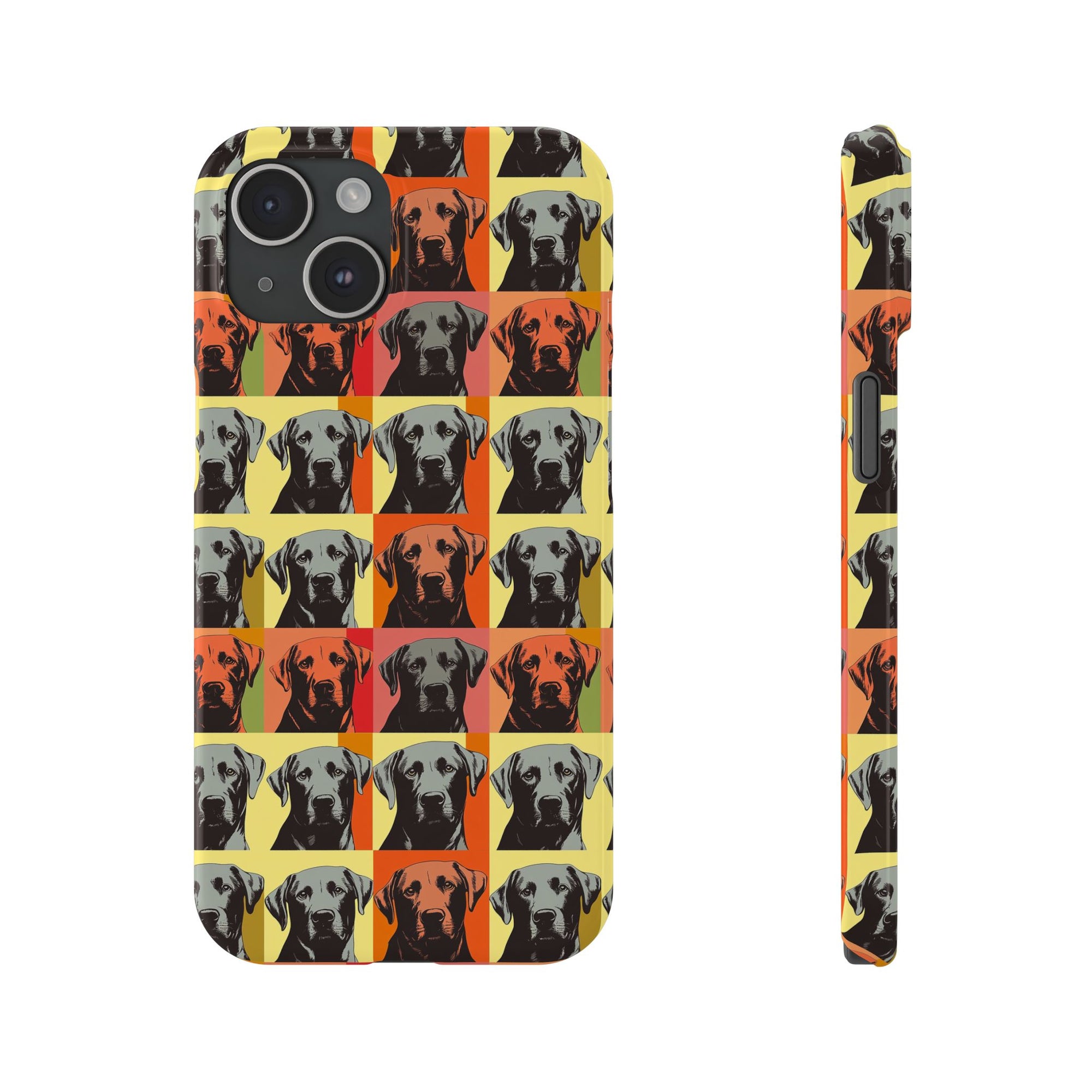 Whimsical Warhol Labrador Slim Phone Cases