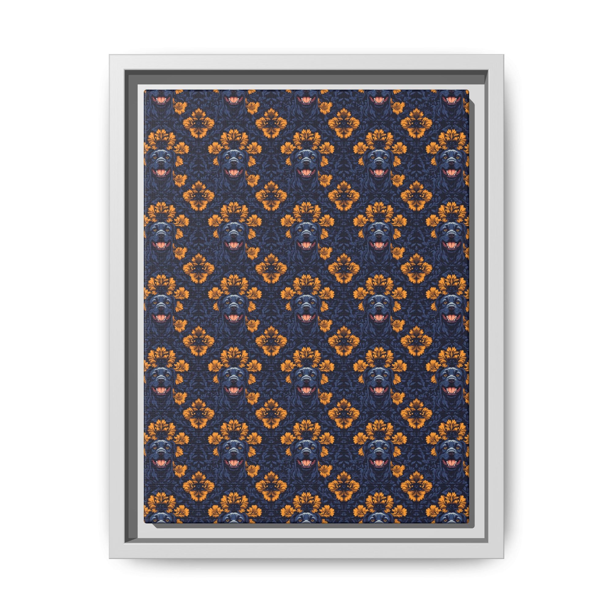 Royal Rottweiler Regalia Matte Canvas, Framed