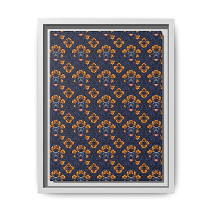 Royal Rottweiler Regalia Matte Canvas, Framed