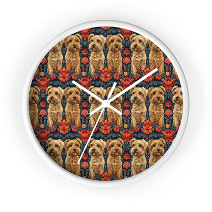 Yorkie Charm Twins Wall Clock