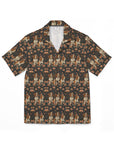 Beagle Blossom Bonanza Men's Hawaiian Camp Shirt