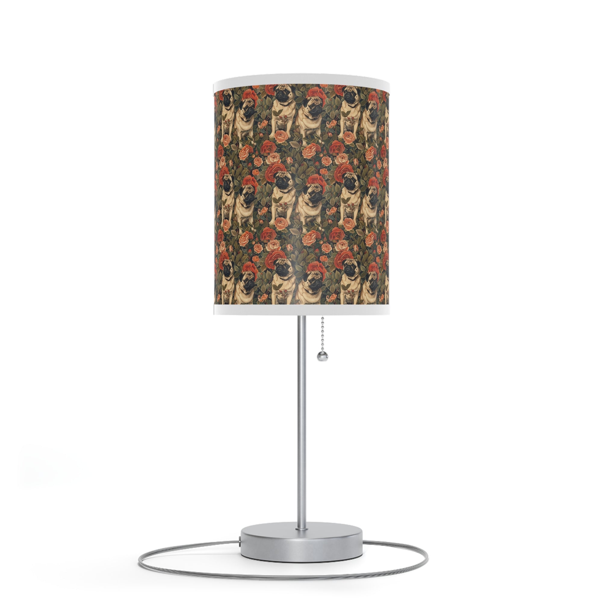 Blooming Pug Paradise Lamp on a Stand