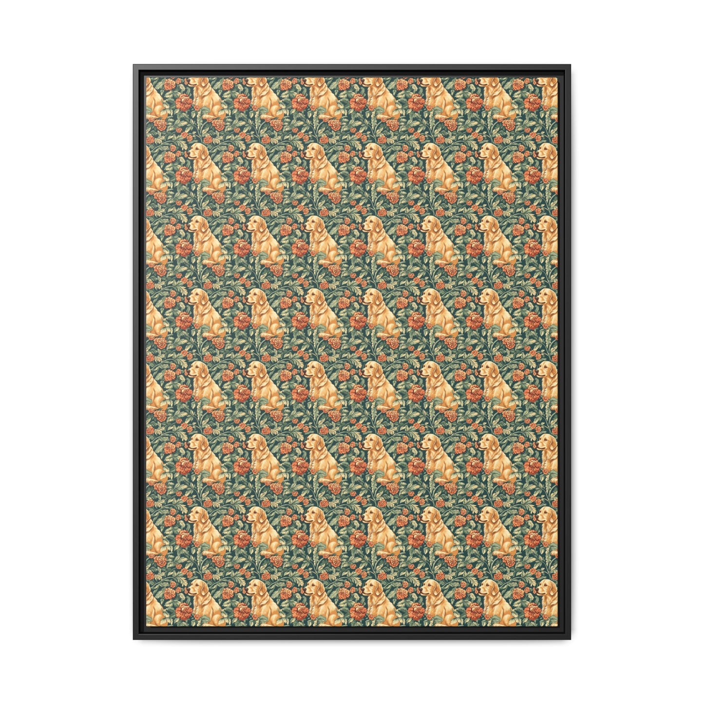 Blooming Goldie Glam Matte Canvas, Framed