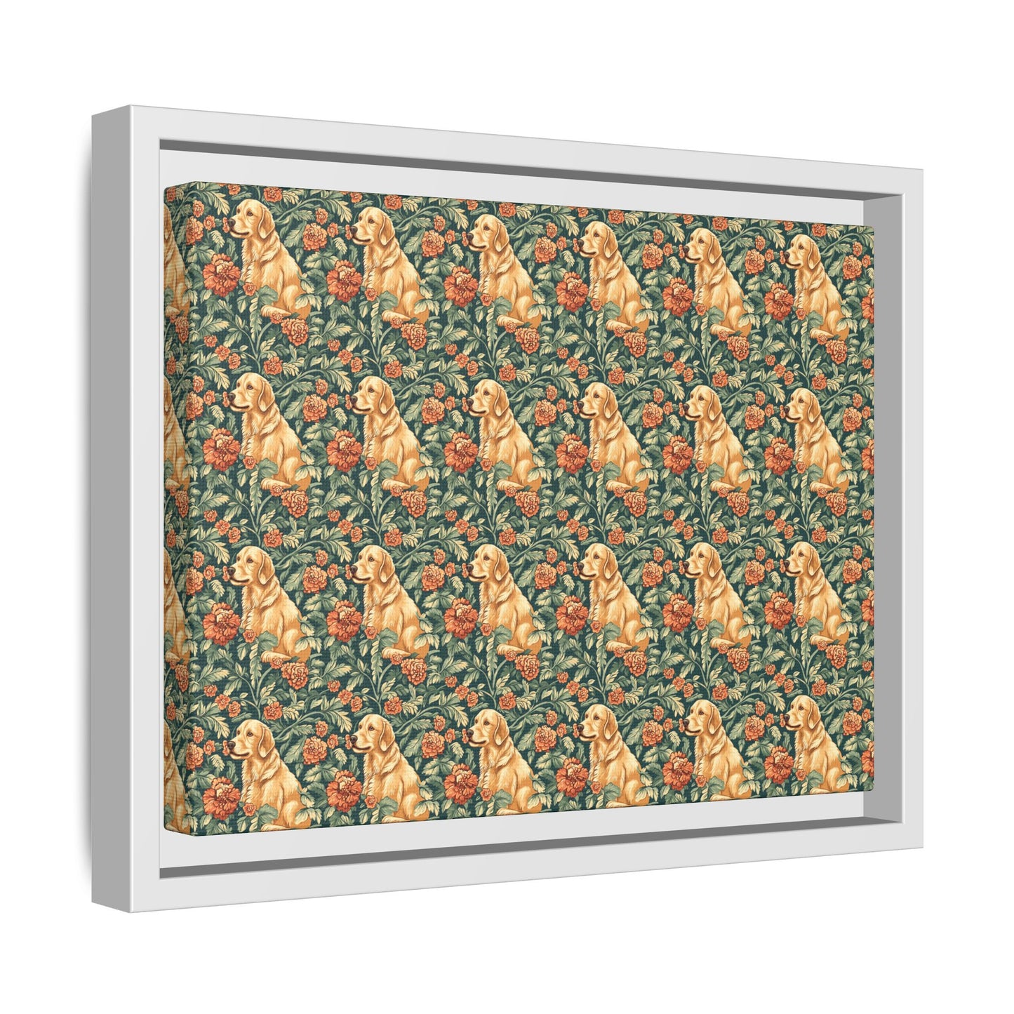 Blooming Goldie Glam Matte Canvas, Framed