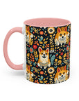 Corgi Rainbow Vine Dream Accent Coffee Mug