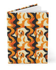 Golden Woof Abstract Glamour Hardcover Journal Matte