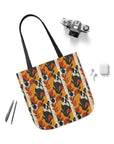 Chic Frenchie Charm Canvas Tote Bag