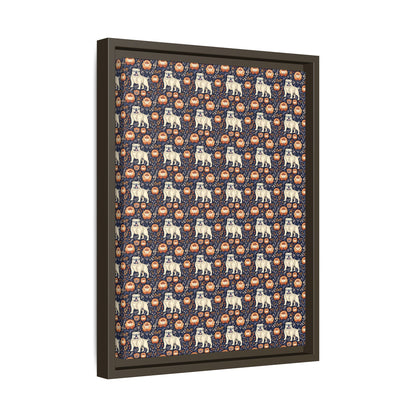 Bulldog Blossom Bonanza Matte Canvas, Framed