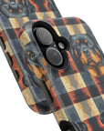 Pawsome Rottweiler Royalty Plaid Magnetic Tough Cases