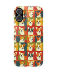 Corgi Chic Popart Pup Slim Phone Cases