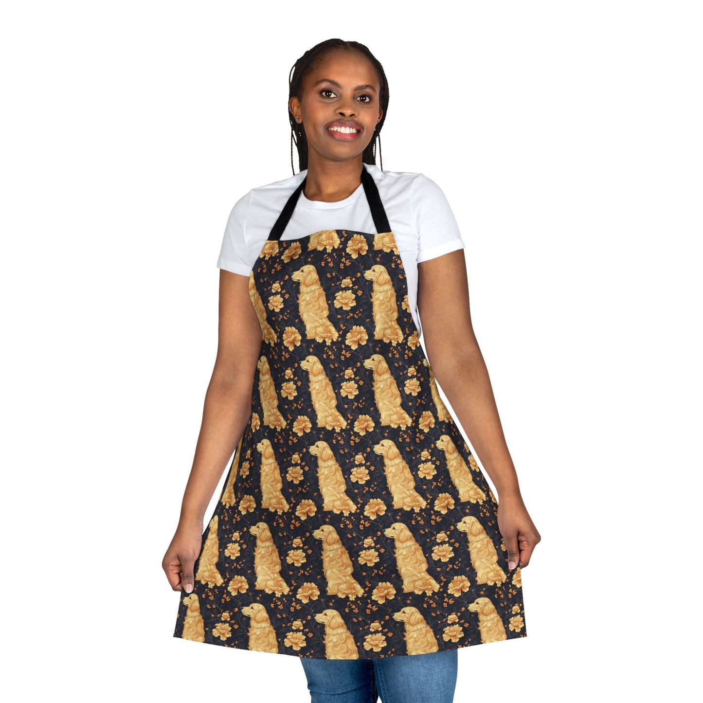 Golden Paws Floral Frenchie Apron