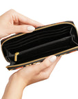 Golden Pawsatronic Tapestry Zipper Wallet