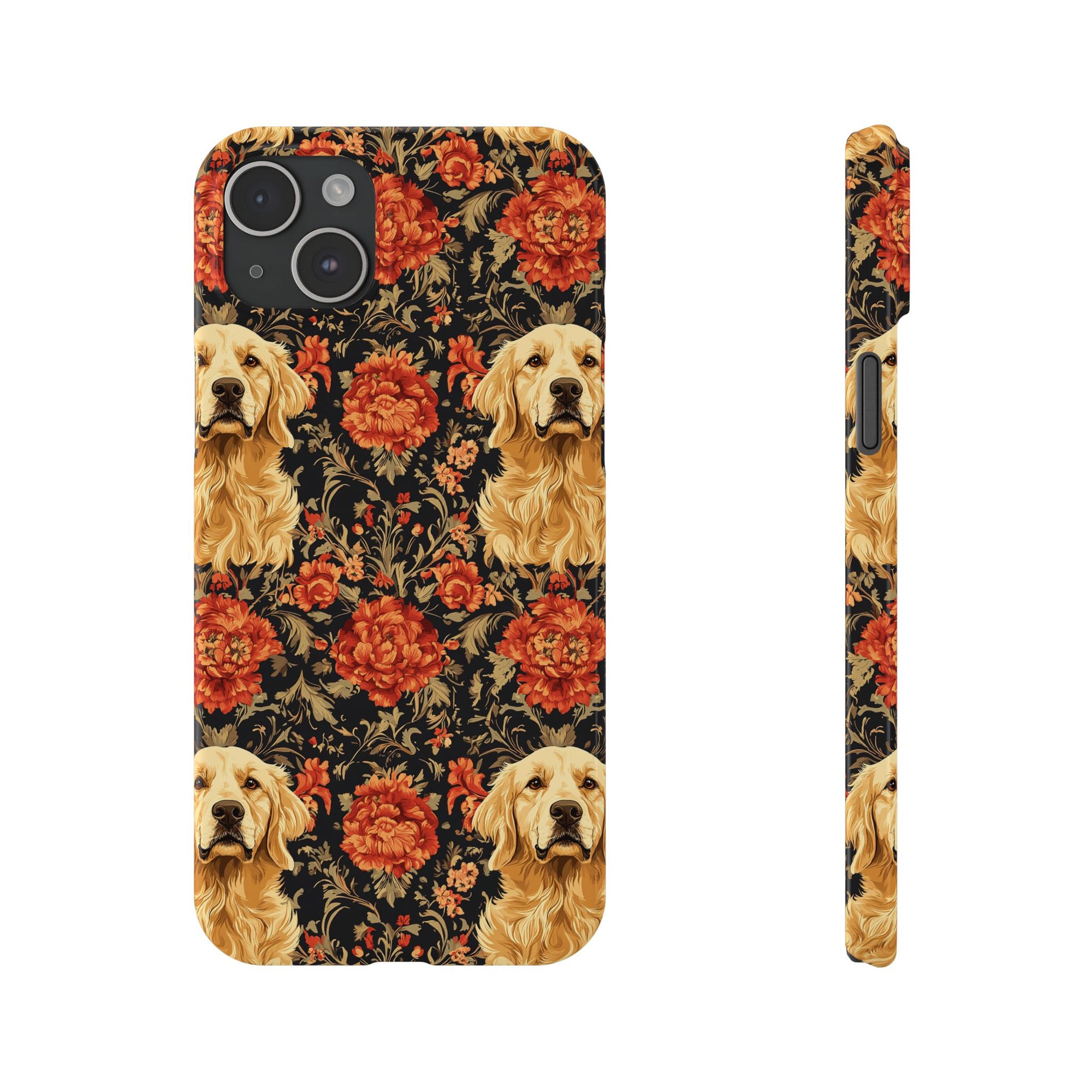 Golden Pawsatronic Tapestry Slim Phone Cases