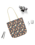 Blooming Bulldog Beauty Canvas Tote Bag