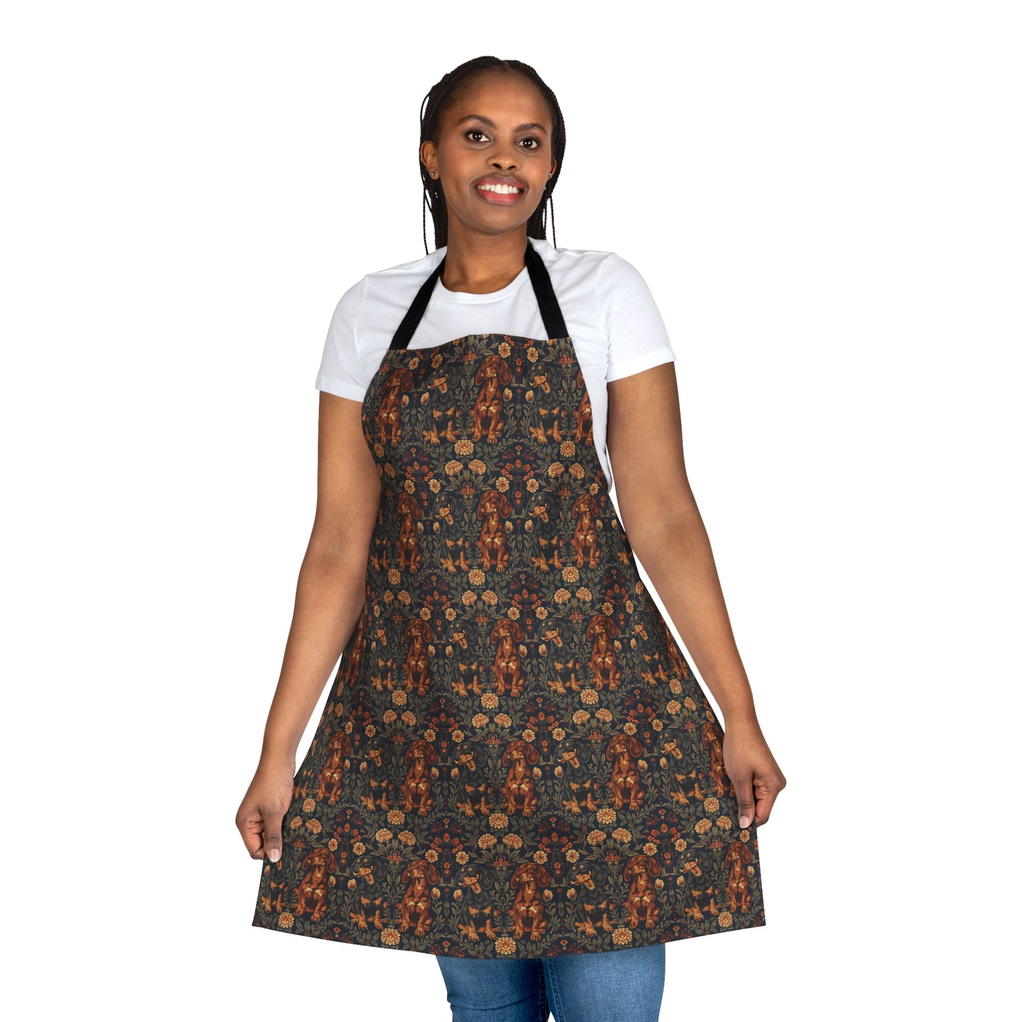 Dapper Dachshund Embroidery Elegance Apron