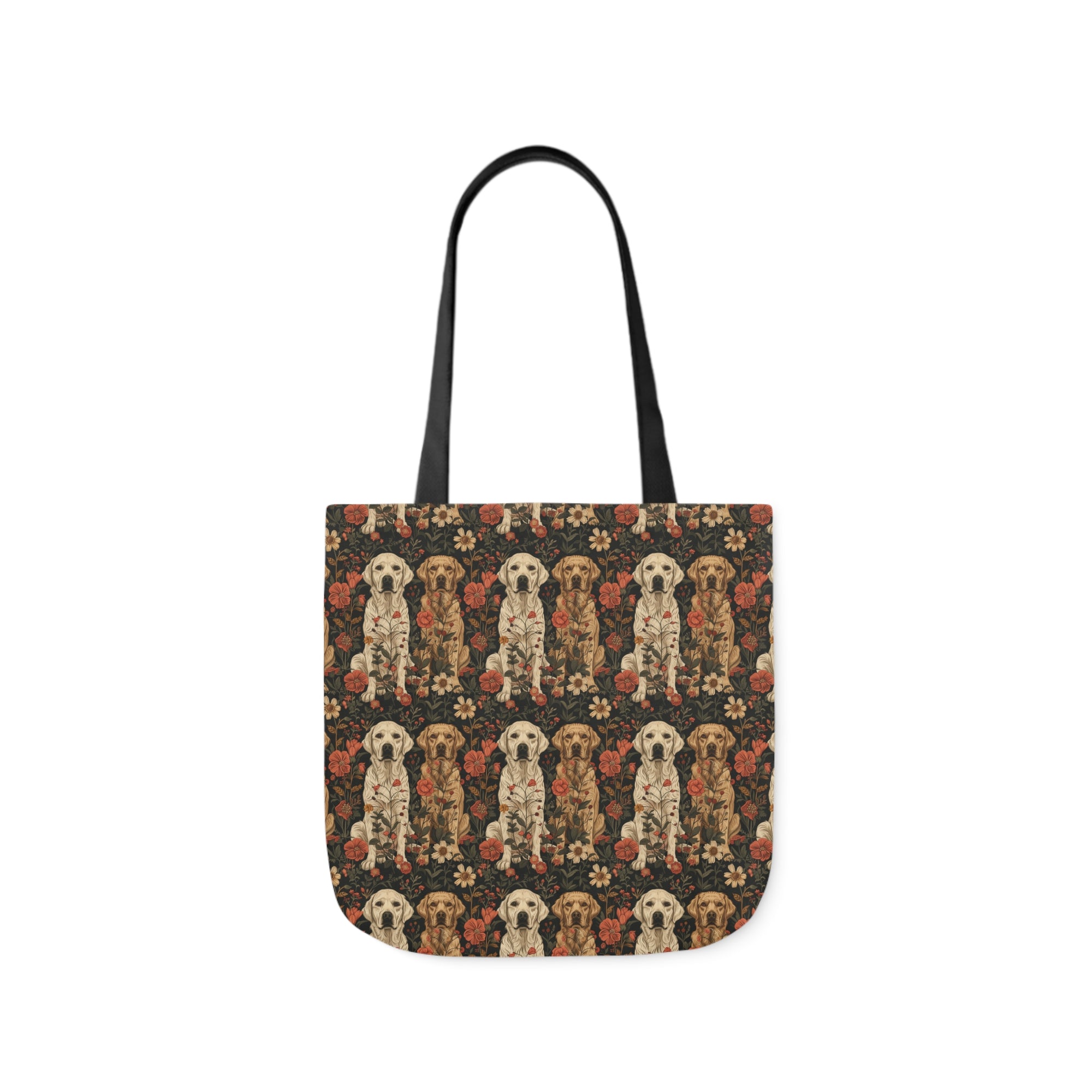 Blossoming Labradors Bouquet Canvas Tote Bag