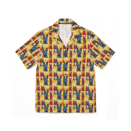 Dane-tastic Marvelous Mutt Mode Men's Hawaiian Camp Shirt