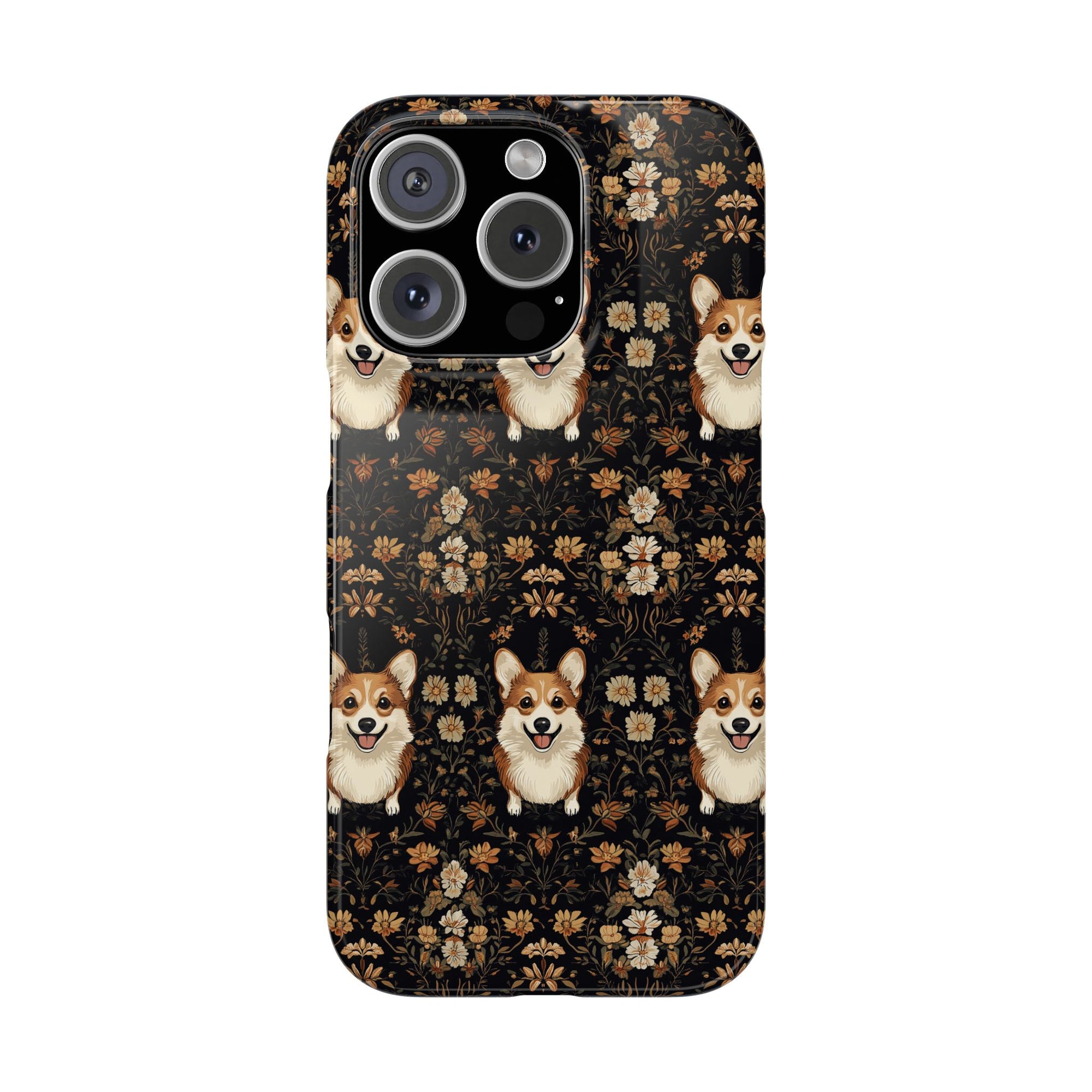 Nighttime Corgi Glow Stride Slim Phone Cases