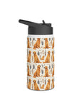 Golden Glamour Paws - Luxe Licks for Regal Retrievers Stainless Steel Water Bottle