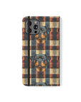 Pawsome Rottweiler Royalty Plaid Flip Cases