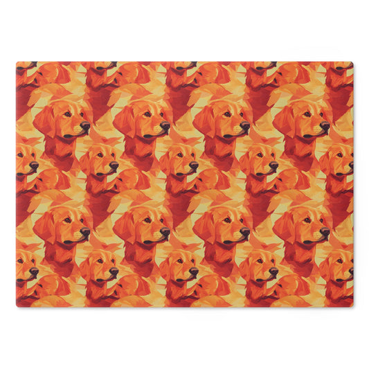 Golden Glamour Paws Cutting Board