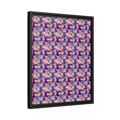 Dazzling Bulldog Chic Matte Canvas, Framed