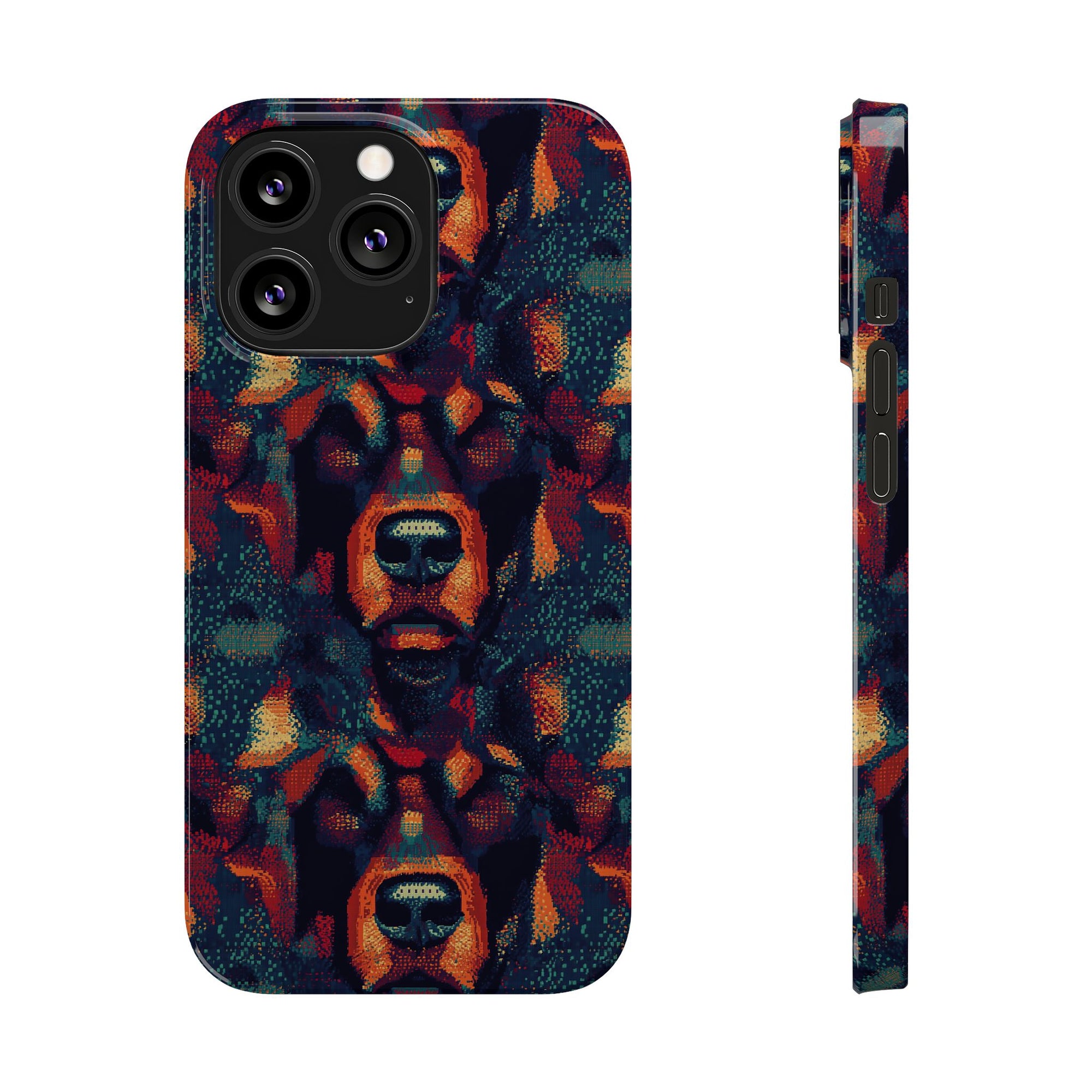 Rustic Rottie Charm Slim Phone Cases