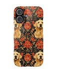 Golden Pawsatronic Tapestry Slim Phone Cases