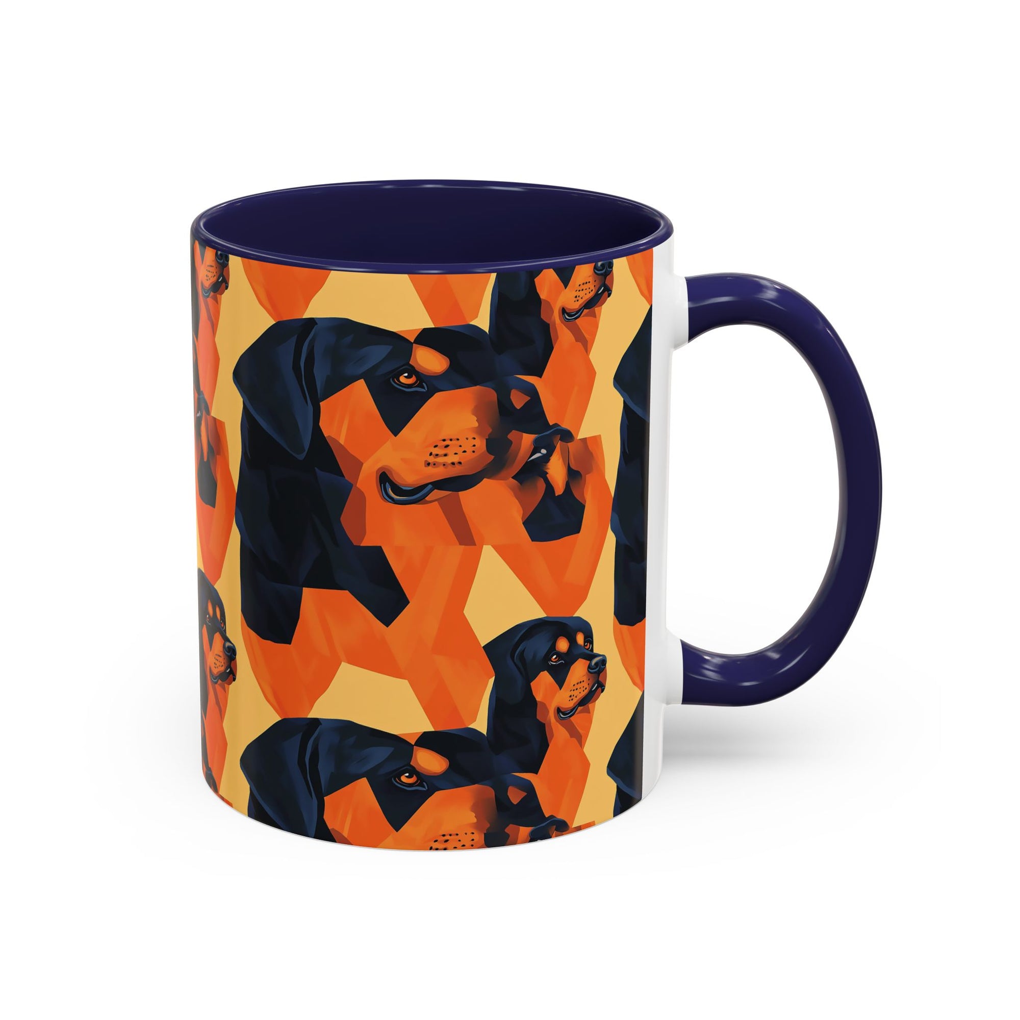 Rottweiler Chic Pawsitivity Accent Coffee Mug