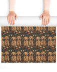 Fanciful Golden Paradise Blossom Foam Yoga Mat