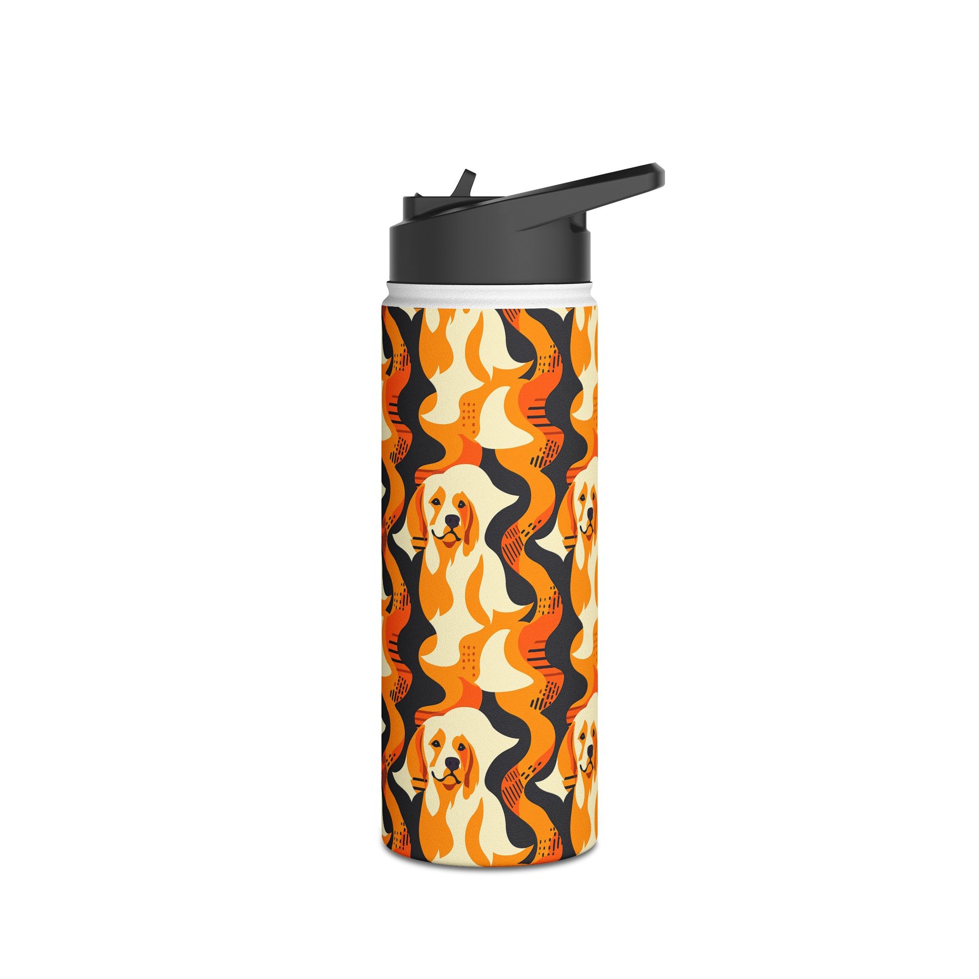 Golden Woof Abstract Glamour Stainless Steel Water Bottle