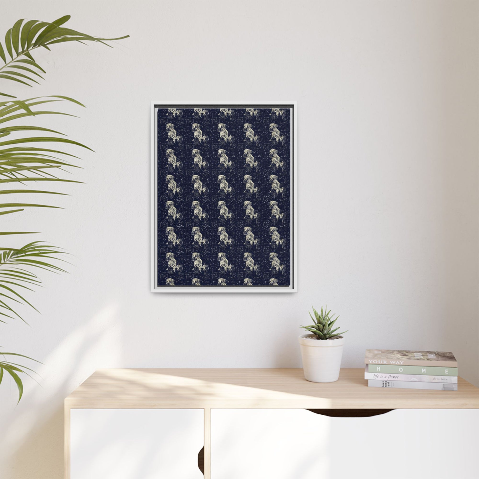 Celestial Boxer Bliss Matte Canvas, Framed