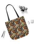 Beagle Blossoms Canvas Tote Bag