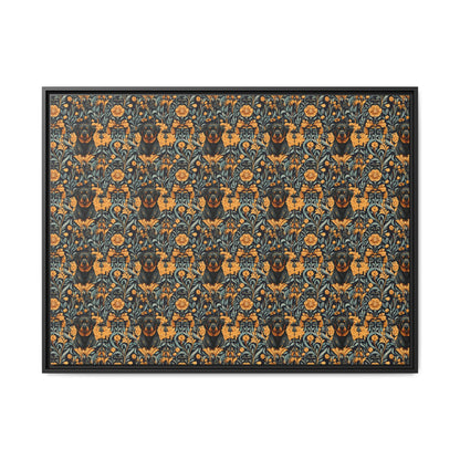 Ruffle Rottie Glamourific Matte Canvas, Framed