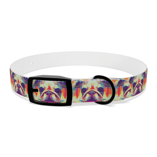 Glitchy Bulldog Blitz Dog Collar