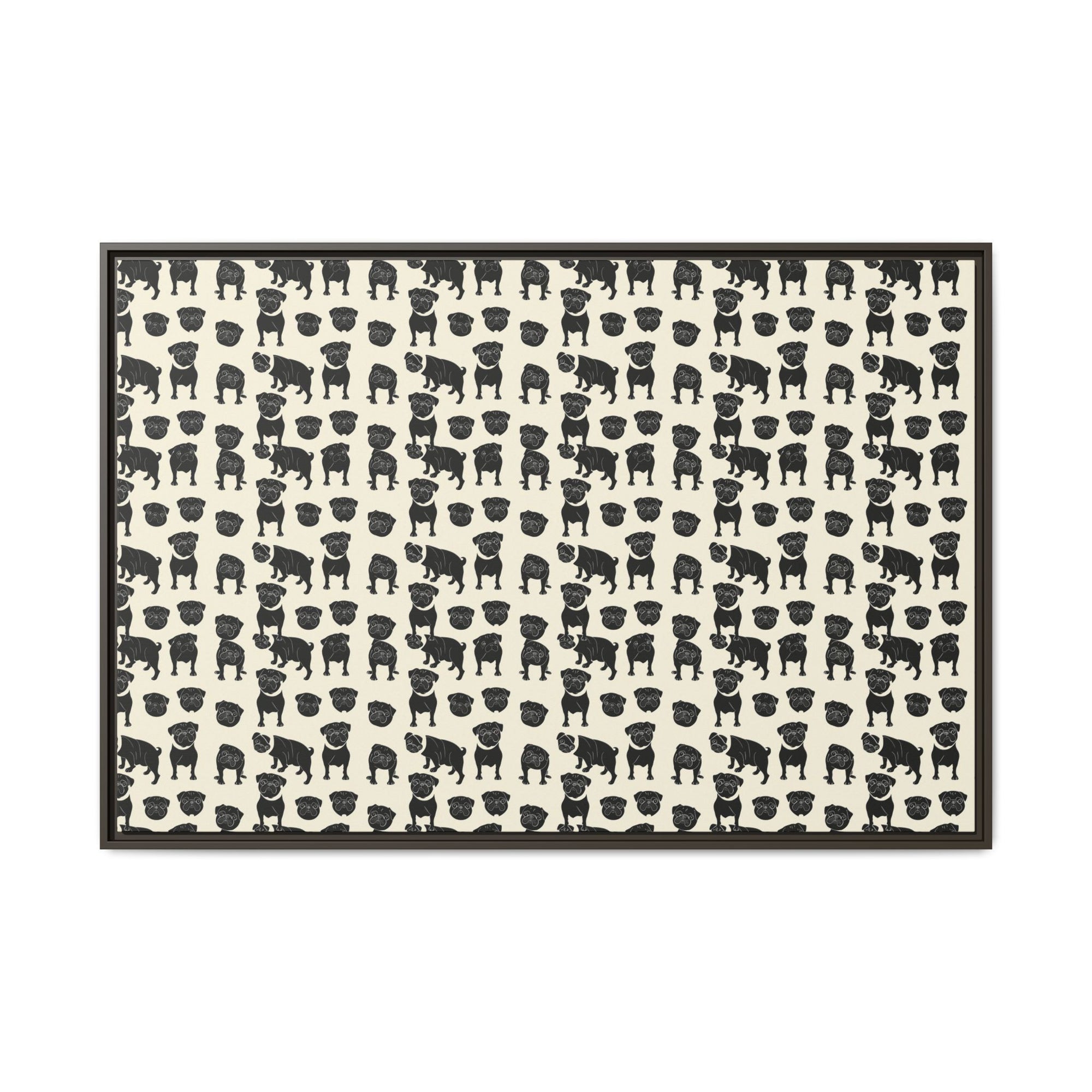 Puggie Pout Perfection Matte Canvas, Framed